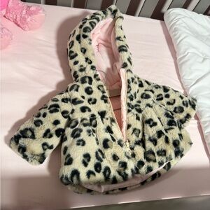 NWOT Leopard baby Coat 0-3